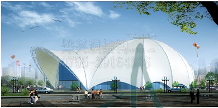 【大型膜結構屋面定制】抗壓膜結構會展中心屋面設計施工