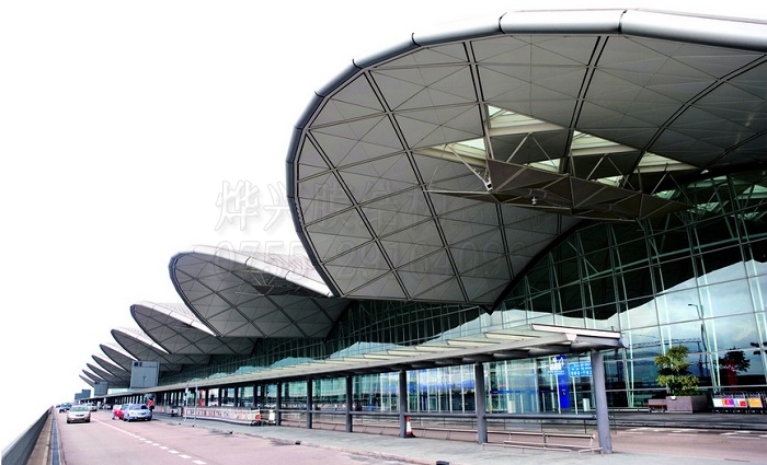 【永久性機場膜結構屋面設計】香港機場膜結構屋面雨棚定制